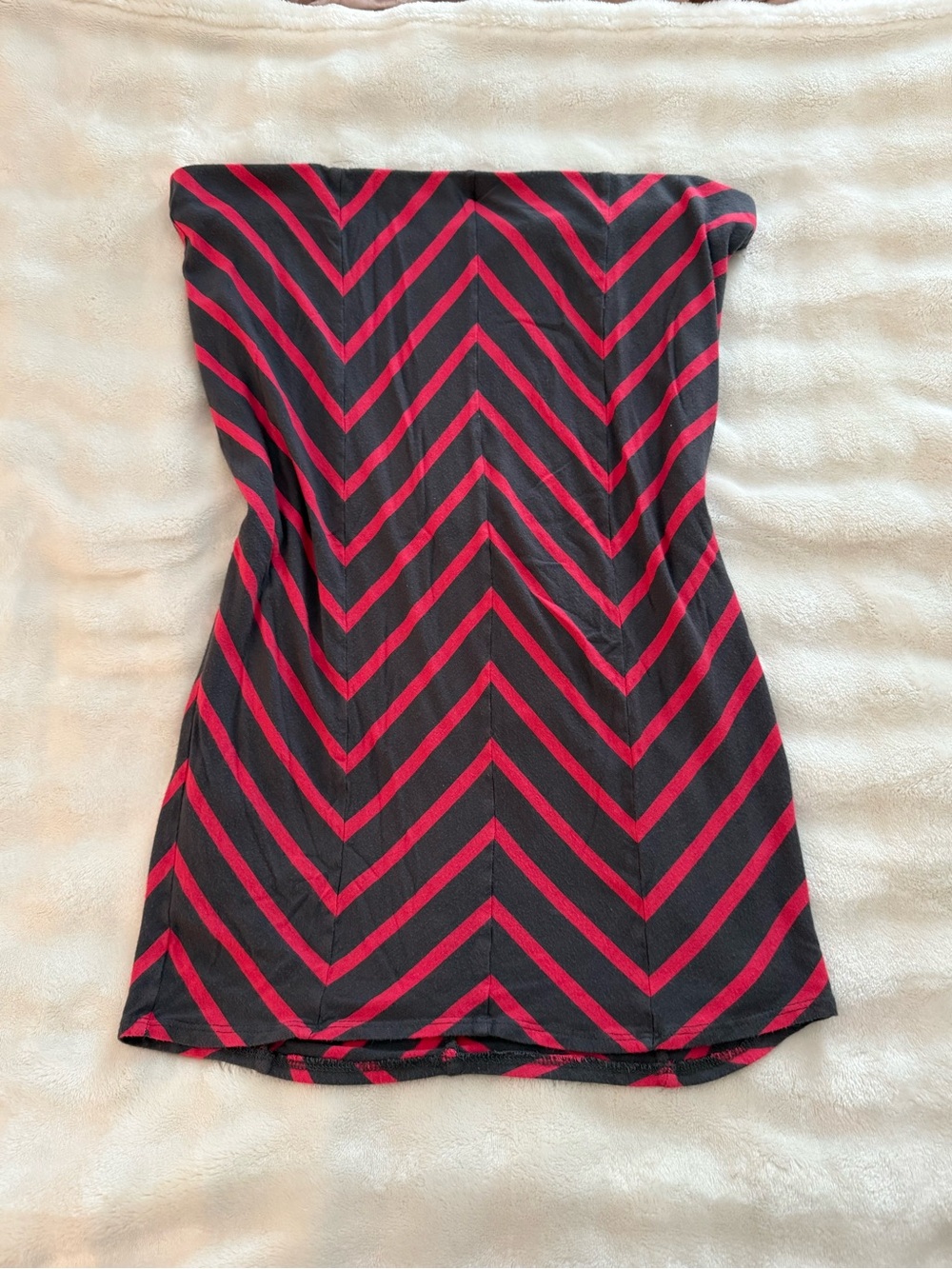Vintage 2010s Mossimo Chevron Convertible Tube Dress & Foldover Midi Skirt (XL)